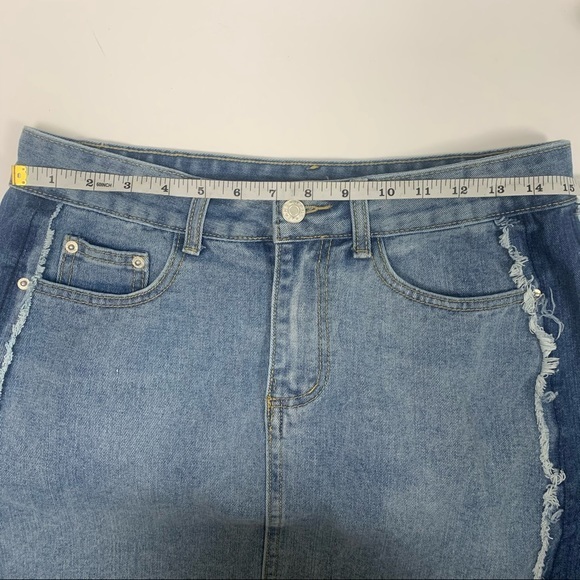 CHELSEA & VIOLET 2 TONED JEAN SKIRT - Picture 9 of 9